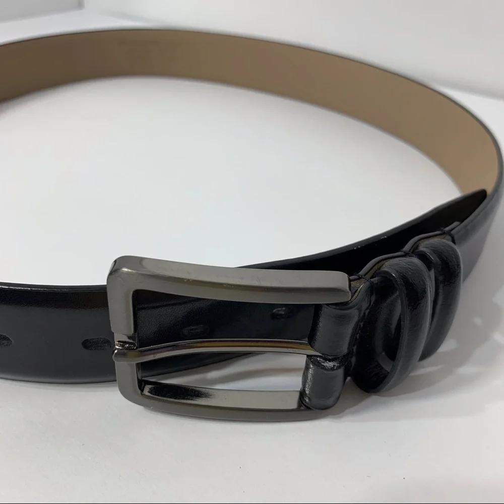 EUC Genuine Leather Black Belt‎